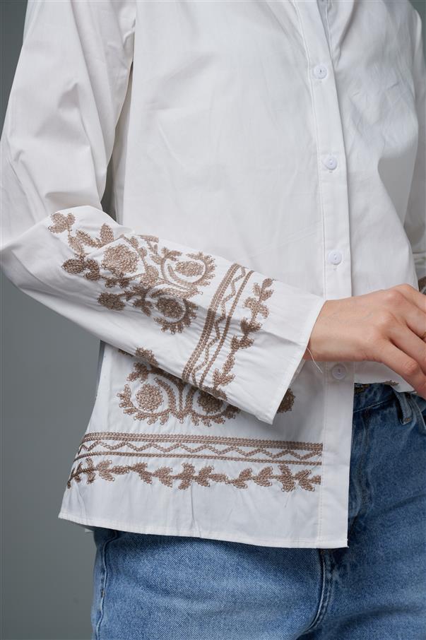 Camisa Vizantina Poplin Bordada